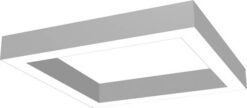 VITO LED КВАДРАТ ЗА ПОВЪРХНОСТЕН МОНТАЖ ИЛИ ЗА ОКАЧВАНЕ-PS 610X610X80MM 60W 4000K (НЕУТРАЛНА СВЕТЛИНА) 6164LM СИВ ЦВЯТ 2423470