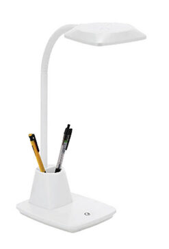 Бяла LED настолна лампа Vito Ledesk-12 за спалня