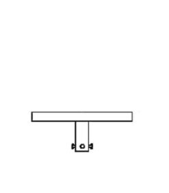 DOUBLE ARM FOR FLOODLIGHTS ON POLE 0,8m 3mm Φ60mm 50x50 GALVANIZED 9990760 VITO
