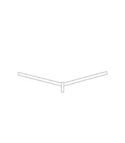DOUBLE ARM FOR POLES 2x1m 3mm Φ60mm 15o GALVANIZED 9990720 VITO
