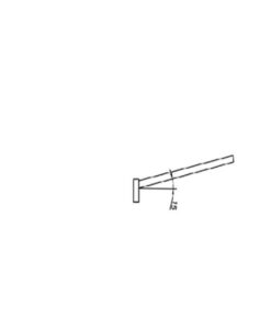 SINGLE ARM FOR POLES 1m 3mm Φ60mm 15o GALVANIZED 9990710 VITO