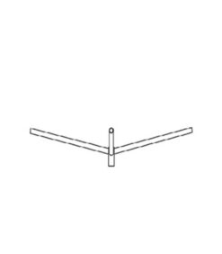 TRIPLE ARM FOR POLES 3x1m 3mm Φ60mm 15o GALVANIZED 9990730 VITO