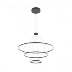 Черен LED пендел Redo Orbit 01-2483 над кухненски остров