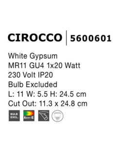 Луна за вграждане NOVA LUCE CIROCCO 5600601 MR11 GU4 1x20W IP20 - Image 4