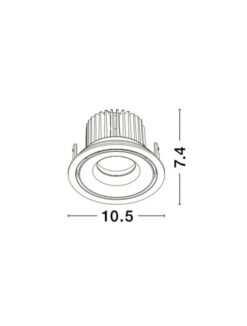 Луна за вграждане NOVA LUCE GIO 620014 CREE COB 250mA 10W 800lm 3000K without driver CRI 90 Beam Angle 38° - Image 2