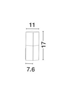 Фасаден аплик Nova Luce STICK 713412 сив детайл 1