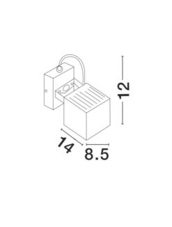 Фасаден аплик Nova Luce FOCUS 752470 антрацитен детайл 2