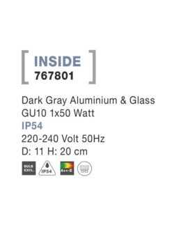 Градински стълб NOVA LUCE INSIDE 767801 + колче - Image 2