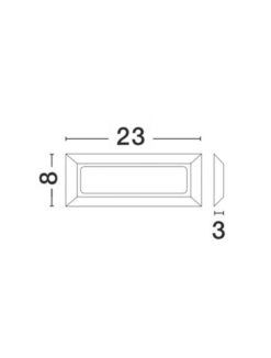 Аплик за вграждане Nova Luce PULSAR 811501 сив детайл 1