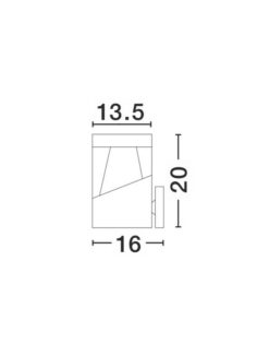 Фасаден аплик Nova Luce LOCK 813101 антрацитен детайл 2