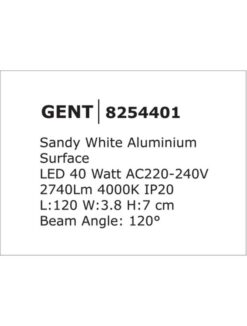 NOVA LUCE - LED линейно тяло GENT 8254401LED 40 Watt AC220-240V 2740Lm 4000K IP20 - Image 3