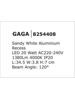 NOVA LUCE - LED линейно тяло GAGA 8254408 LED 20 Watt AC220-240V 1380Lm 4000K IP20 - Image 3