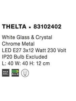 Плафон NOVA LUCE THELTA 83102402 E27, 3x60W, L:40, H:12cm - Image 3