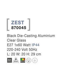 Градински фенер NOVA LUCE ZEST 870045 - Image 4