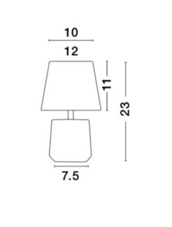 Настолна лампа NOVA LUCE ALICIA 8805202 E14 1x25W IP20 Bulb Excluded D: 12 H: 22 cm - Image 2