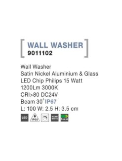 Градинско тяло NOVA LUCE WALL WASHER 9011102 LED Chip Philips 15 Watt 1200Lm 3000K, DC24V Beam 30 degrees -IP67 - Image 4