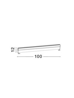 Градинско тяло NOVA LUCE WALL WASHER 9011161 LED Chip Cree 36 Watt 3670Lm 3000K, DC24V Beam 30 degrees - Max Power 300 Watt -IP67 - Image 3