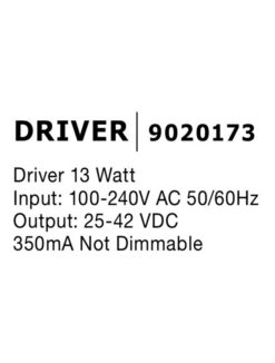 NOVA LUCE - драйвър DRIVER 9020173 13 Watt Input: 100-240V AC 50/60Hz Output: 25-42 VDC 350mA - Image 2