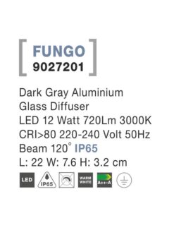 Градински Аплик NOVA LUCE FUNGO 9027201