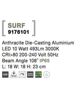 Градински стълб NOVA LUCE SURF 9176101