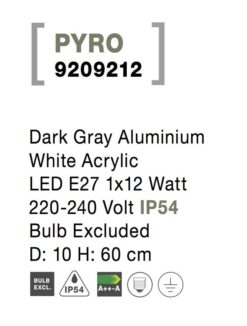 Градински стълб NOVA LUCE PYRO 9209212 - Image 7