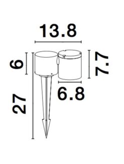 Градински стълб NOVA LUCE FOCUS 9279111 + колче - Image 2
