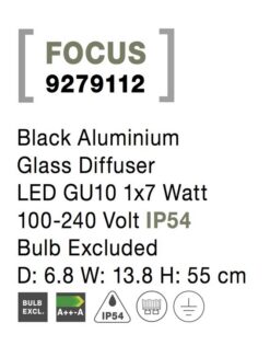 Градински стълб NOVA LUCE FOCUS 9279112 - Image 7