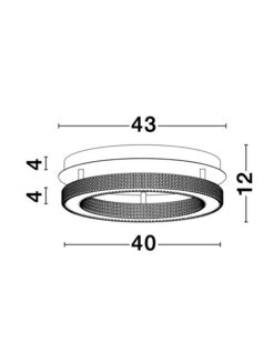 Плафон NOVA LUCE FIORE 9285420 LED 40W, 2139lm, 3000K IP20 D: 40 H1: 4 H2: 12 cm - Image 5