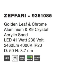 Плафон NOVA LUCE ZEFFARI 9361085 LED 41W 2460Lm 4000K D:50 H:8.7cm - Image 4