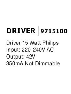 NOVA LUCE - драйвър DRIVER 9715100 15 Watt Input: 220-240V AC Output: 42V 350Ma - Image 2