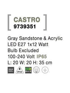 Градински фенер NOVA LUCE CASTRO 9739351
