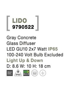 Фасаден аплик NOVA LUCE LIDO 9790522 - Image 7