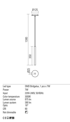 LED пендел REDO 01-1221 KANJI - Image 3