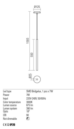 LED пендел REDO 01-1223 KANJI - Image 3