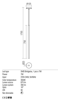LED пендел REDO 01-1225 KANJI - Image 3