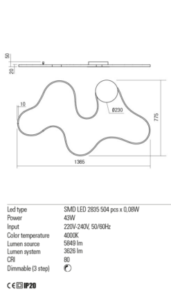 LED аплик REDO 01-1873 ESTORIL 4000К - Image 3