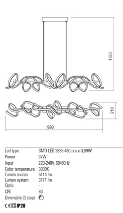 LED пендел REDO 01-2105 GODART - Image 3