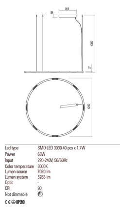 LED пендел REDO 01-2210 UNION - Image 3