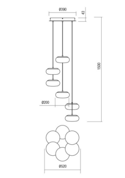 LED пендел REDO 01-2235 UBIS - Image 2