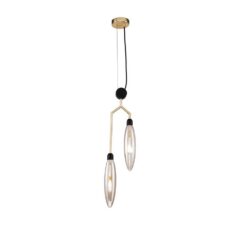Златен полилей MAYTONI Mod012pl-02g за хол или трапезария