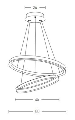 LED пендел ZAMBELIS LIGHTS 1616 - Image 2