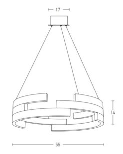 LED пендел ZAMBELIS LIGHTS 17002 - Image 2