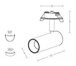 Спот ZAMBELIS 180015  LIGHT COB LED 7W 3000K ADJUSTABLE - Image 2