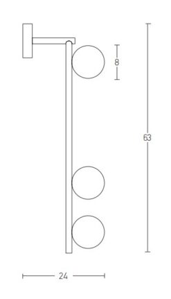 Аплик ZAMBELIS 18134-B SCONCE BLACK 3L - Image 2