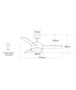ZAMBELIS 19132 ПЕНДЕЛ FAN WHITE -WOOD LED 18W - Image 3