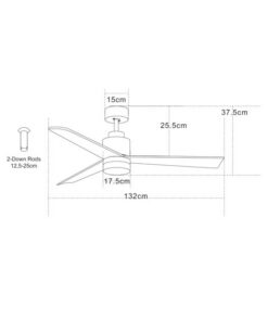 ZAMBELIS 19135 ПЕНДЕЛ FAN BLACK CHERRY BLADES LED 15W - Image 2