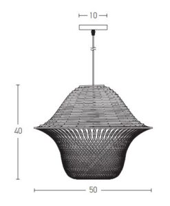 Пендел ZAMBELIS 20153 BAMBOO E27 BLACK - Image 2