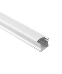 ZAMBELIS 20193 ALUMINIUM PROFILE 2M WITH OPAL PC COVER 2M