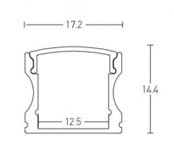 ZAMBELIS 20193 ALUMINIUM PROFILE 2M WITH OPAL PC COVER 2M - Image 3