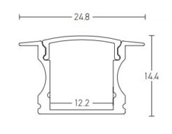 ZAMBELIS 20194 ALUMINIUM PROFILE 2M WITH OPAL PC COVER 2M - Image 3
